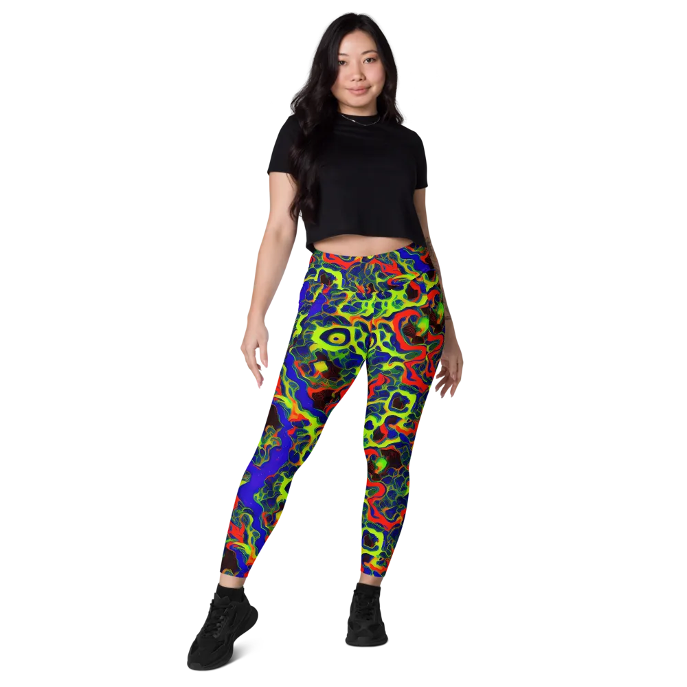 Lucid Static on Leggings with Pockets — Front