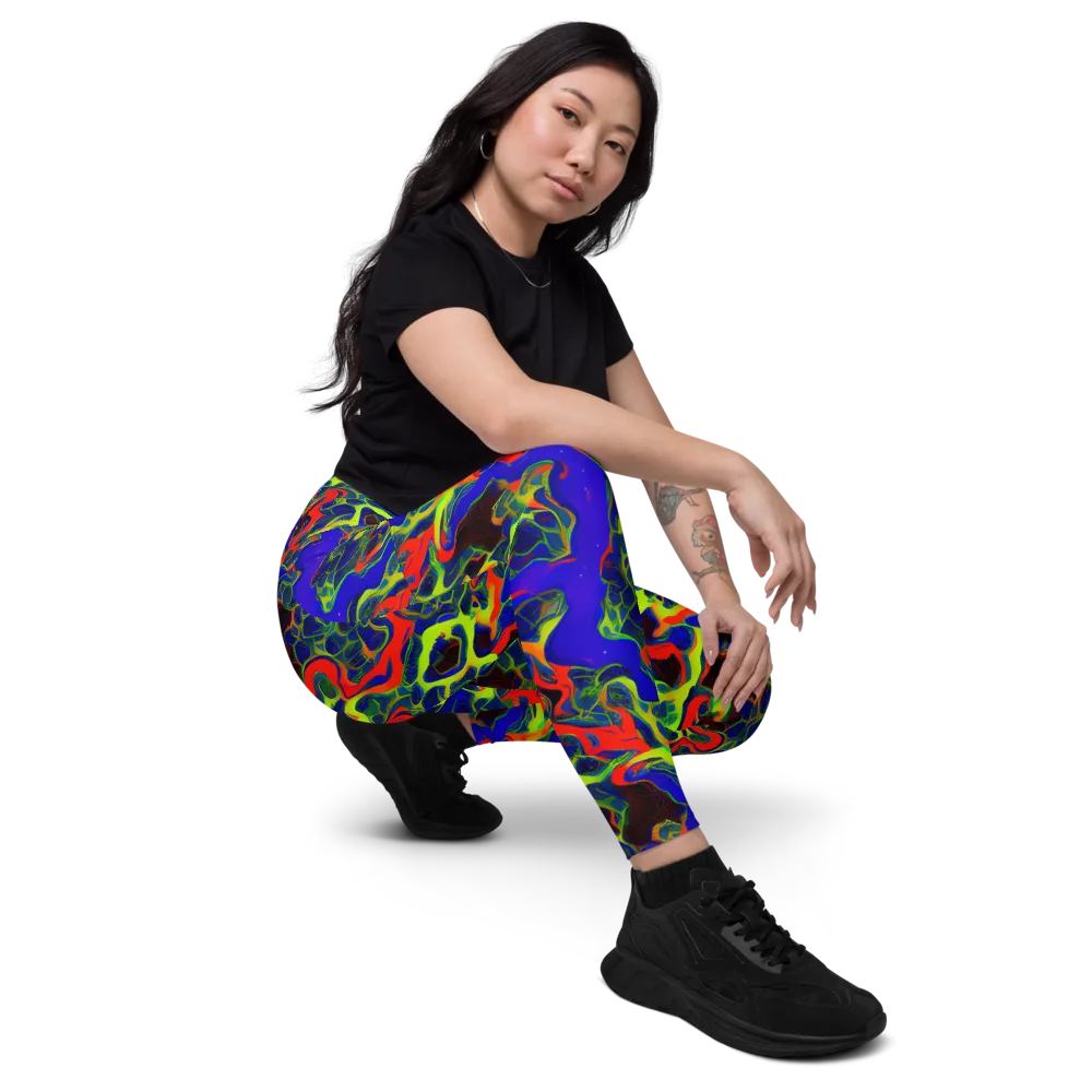 Lucid Static on Leggings with Pockets — Right Front