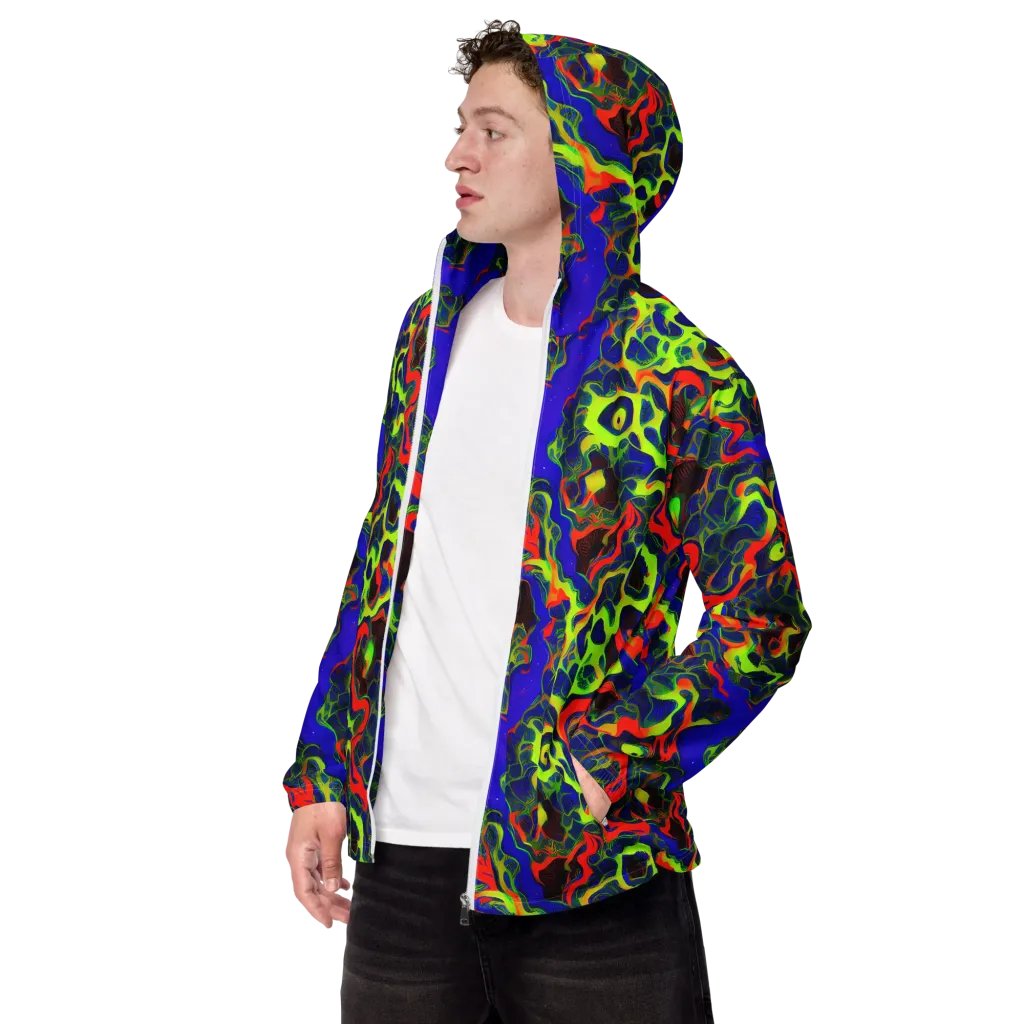 Lucid Static on Men's Windbreaker — Left Front