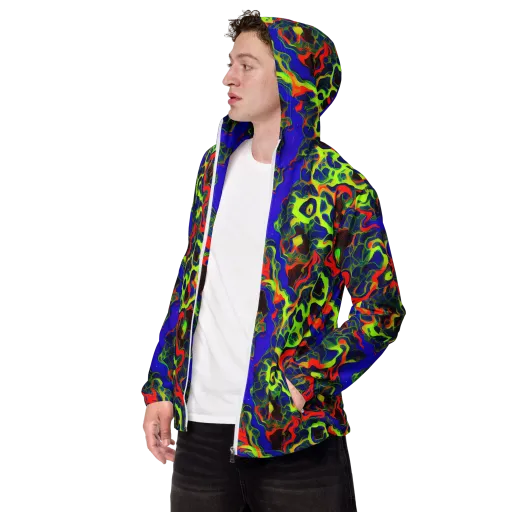 Lucid Static on a Men's Windbreaker