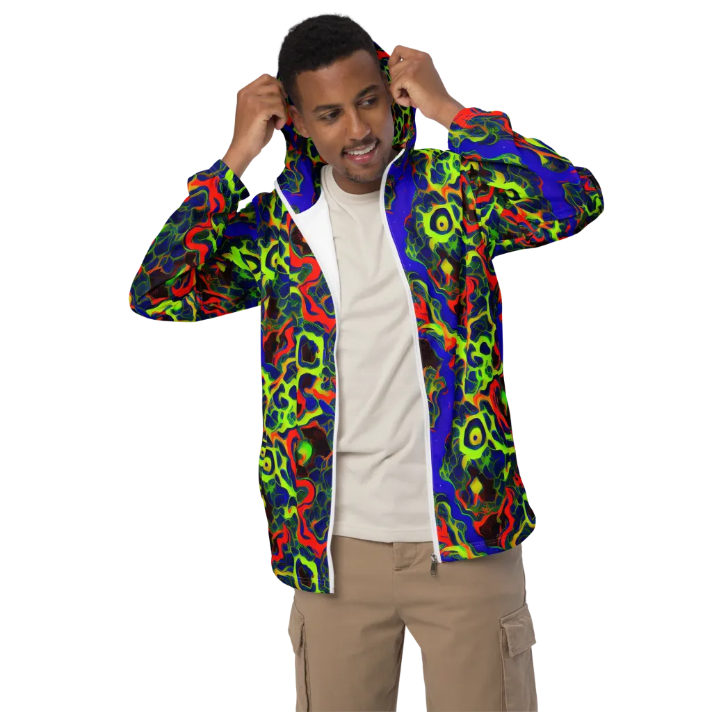 Lucid Static on Men's Windbreaker — Front