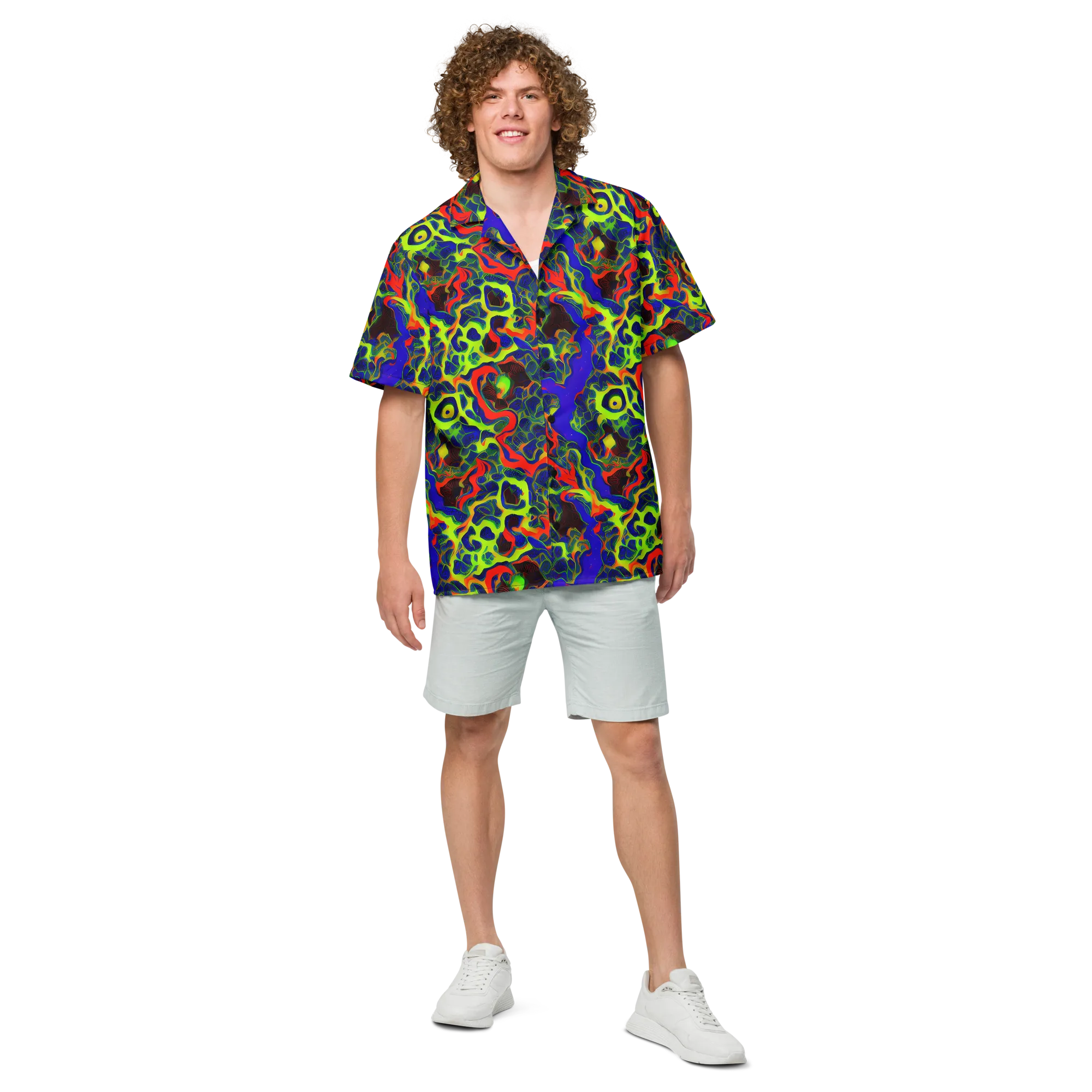 Lucid Static on Button Shirt — Front