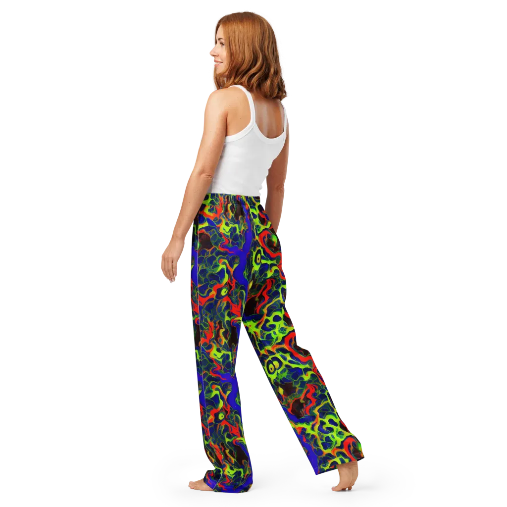 Lucid Static on Women's Pajama Pants — Back