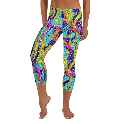 Radiant Frenzy on a Capri Leggings