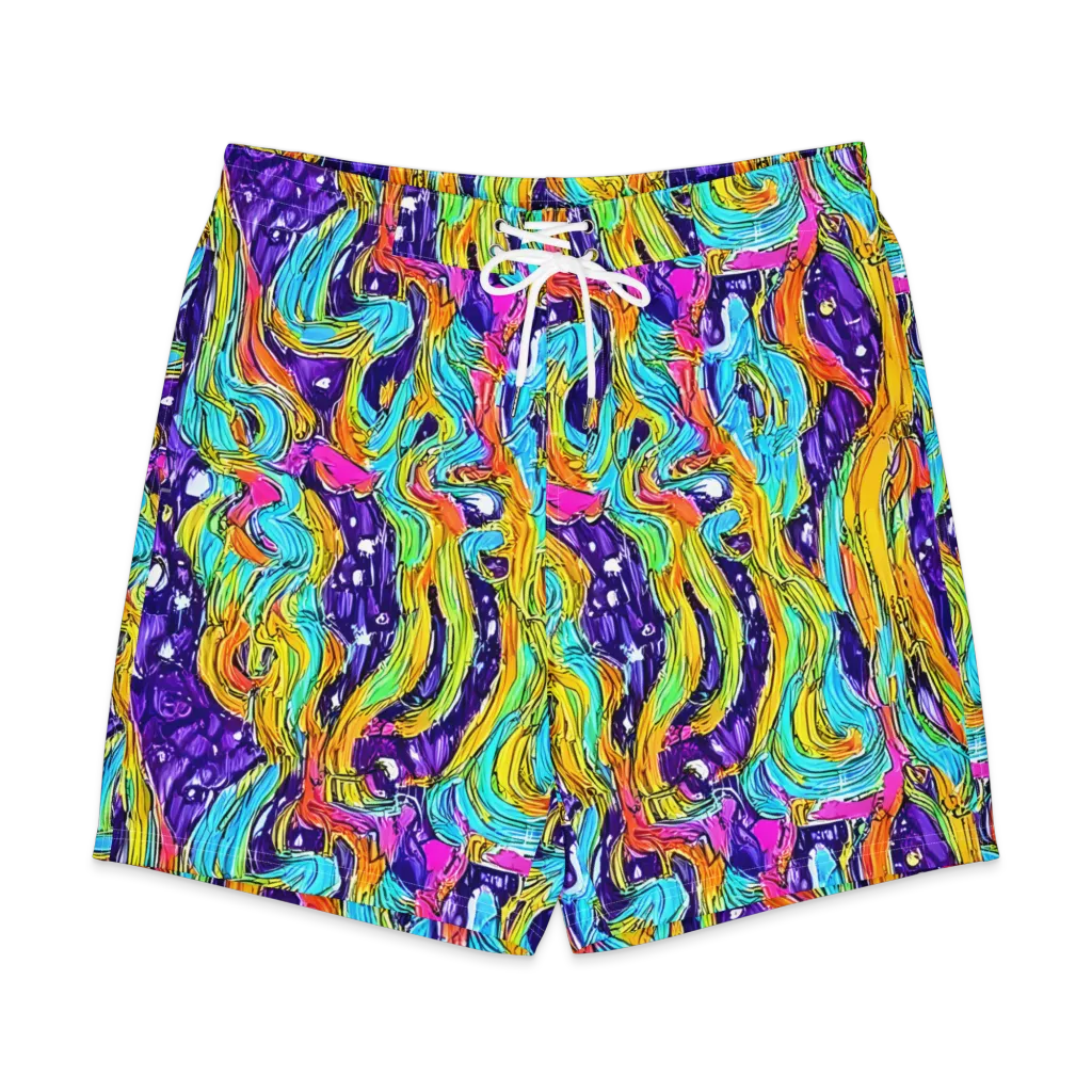 Radiant Frenzy on Men's Board Shorts — Front