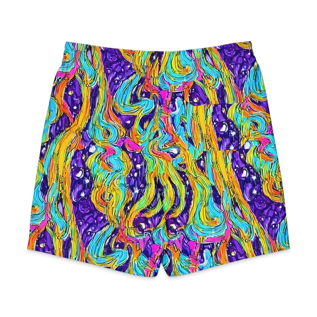 Radiant Frenzy on Men's Board Shorts — Back