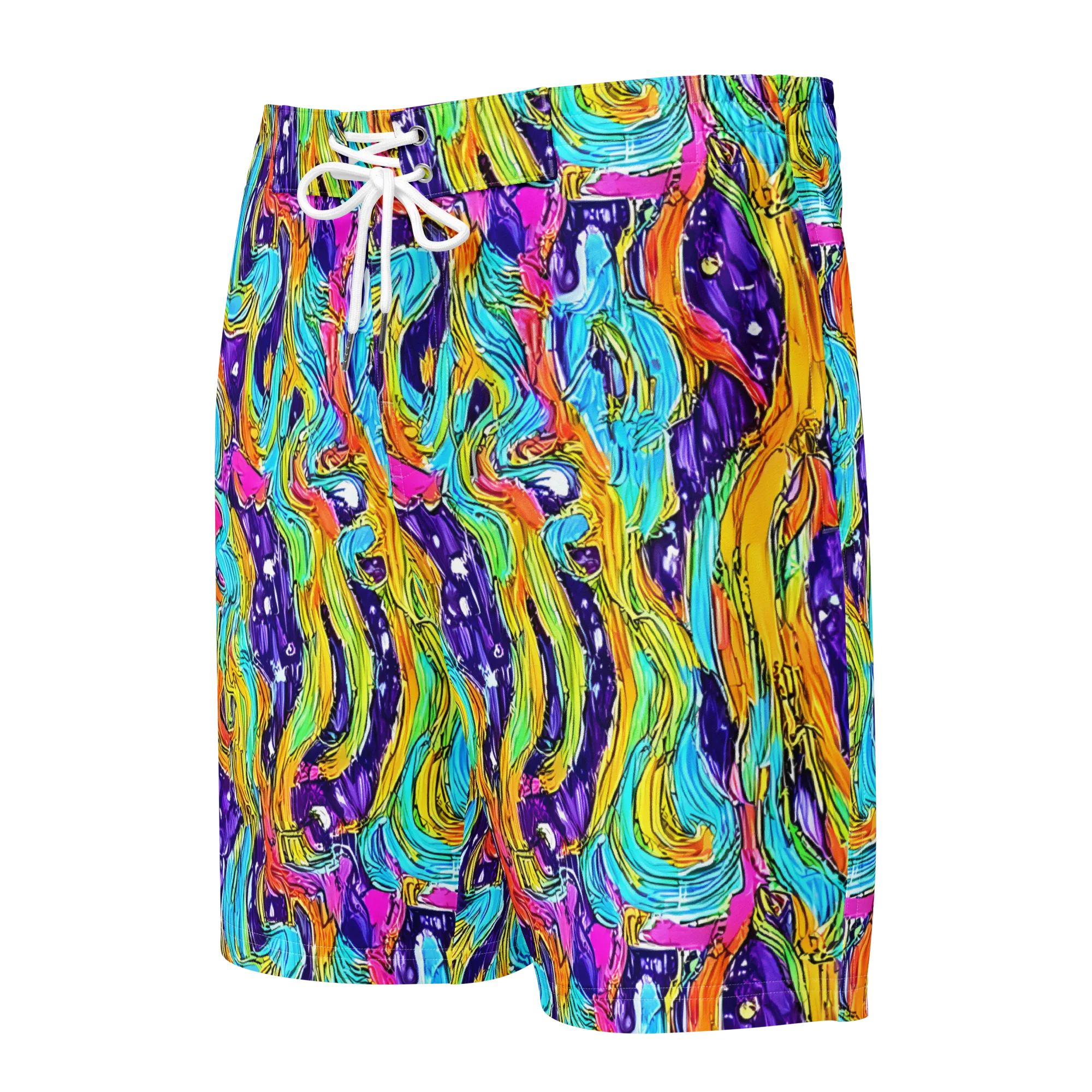 Radiant Frenzy on Men's Board Shorts — Front