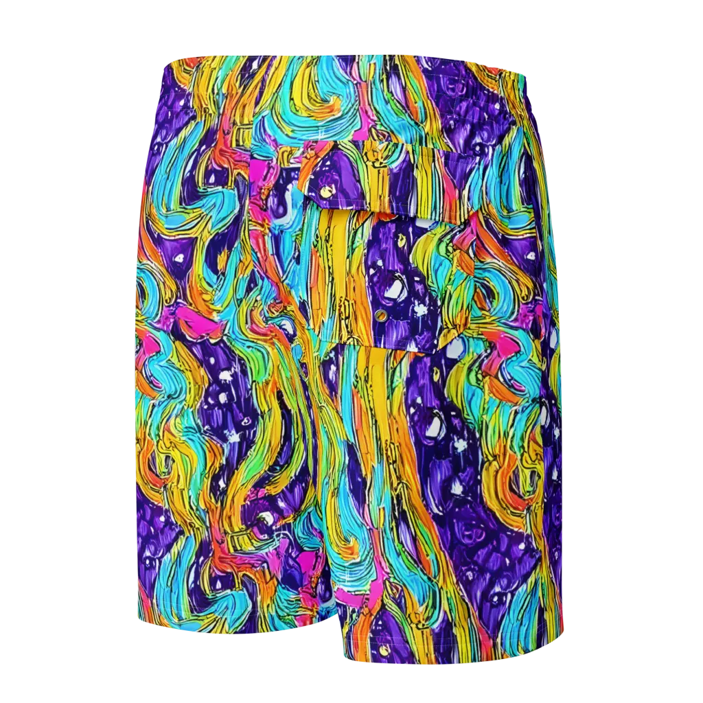 Radiant Frenzy on Men's Board Shorts — Back