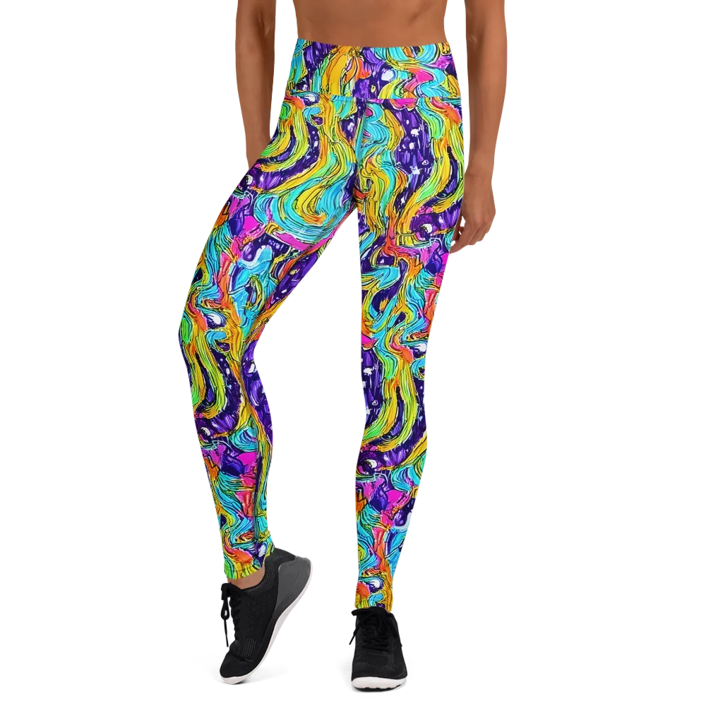 Radiant Frenzy on Yoga Leggings — Front