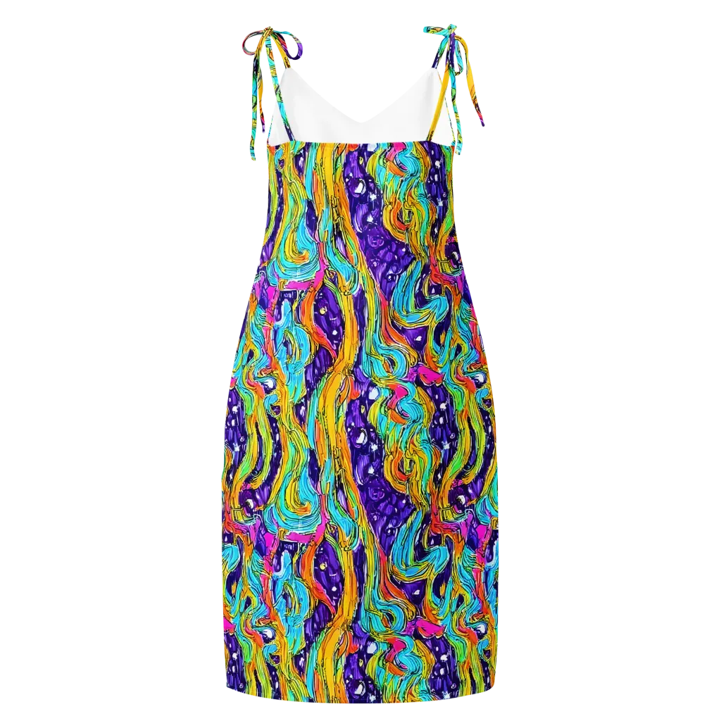 Radiant Frenzy on Slip Dress — Back