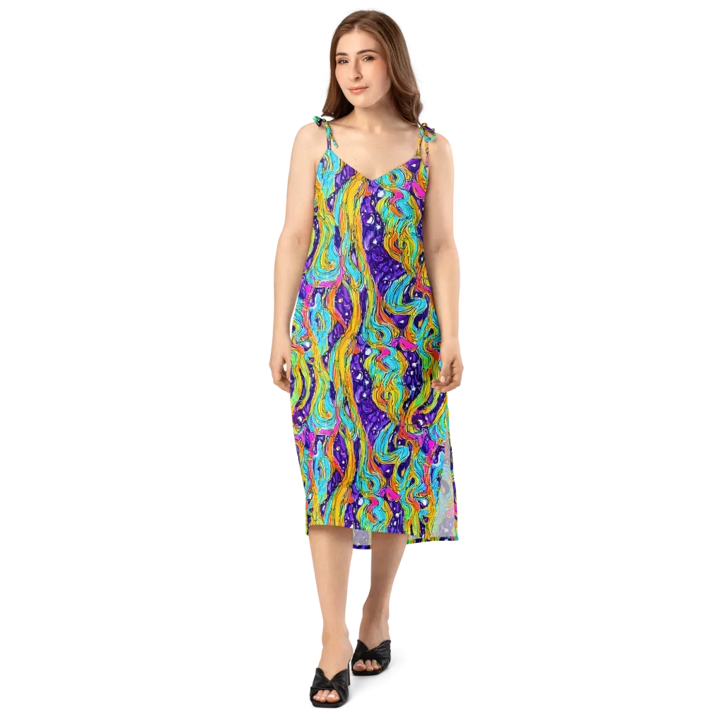 Radiant Frenzy on Slip Dress — Front