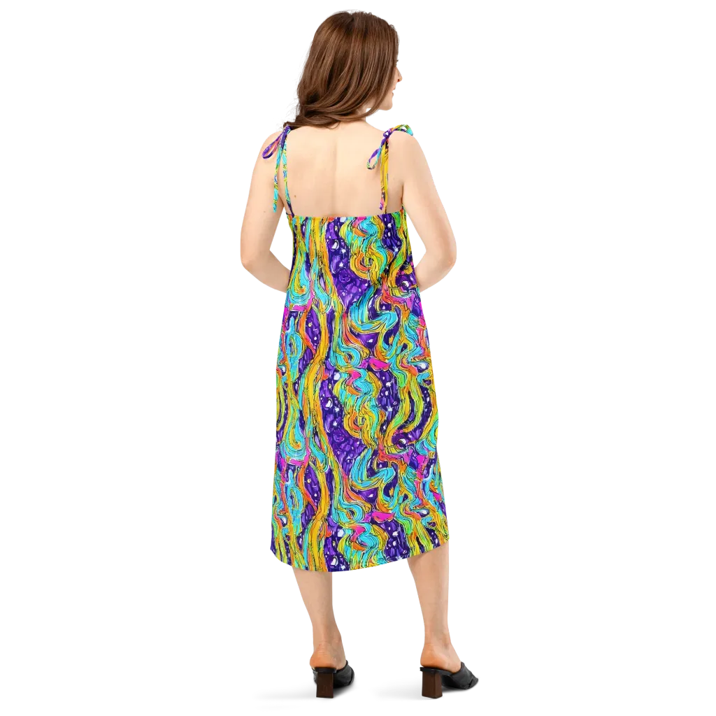 Radiant Frenzy on Slip Dress — Back