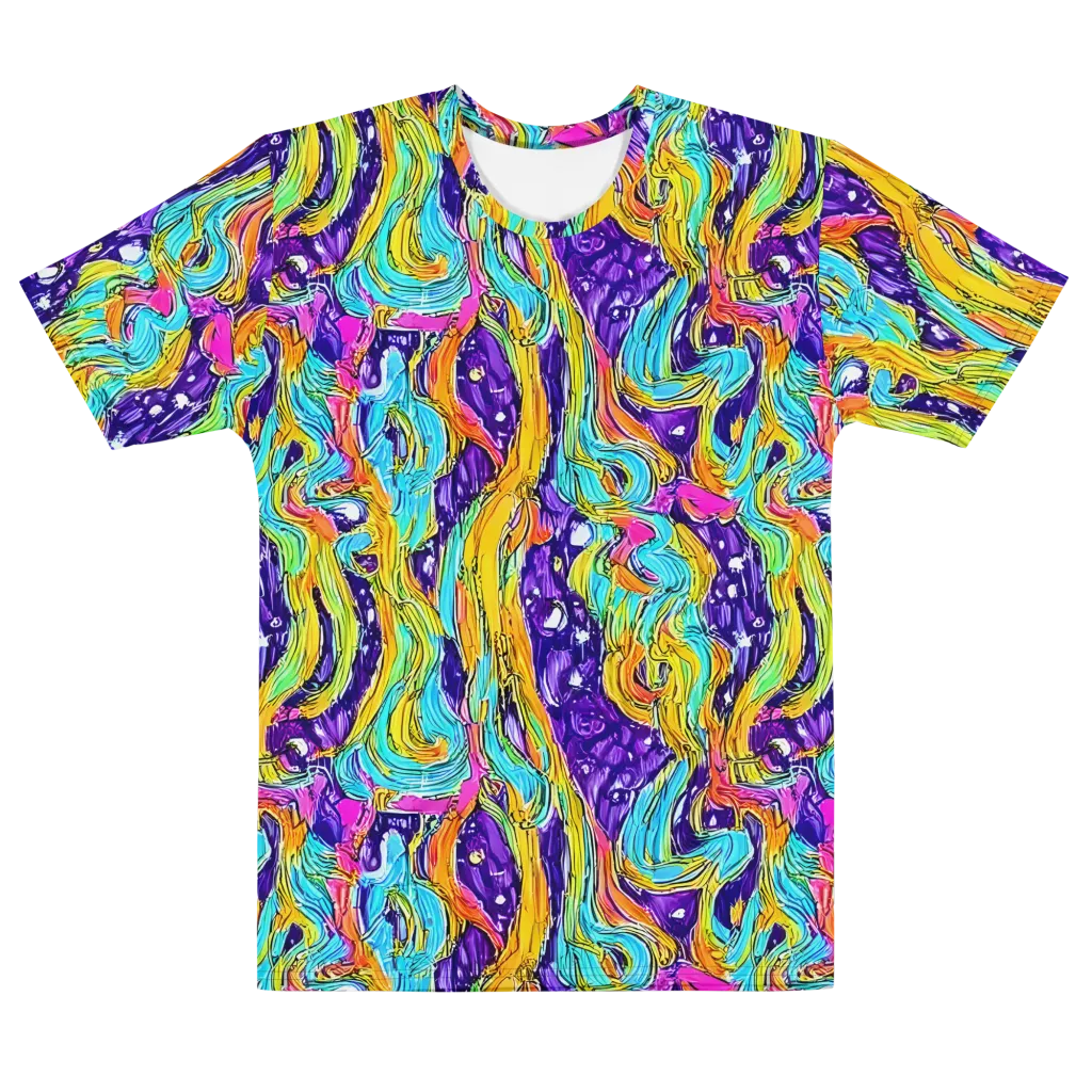 Radiant Frenzy on Men's Cotton Crew Neck T-Shirt — Front