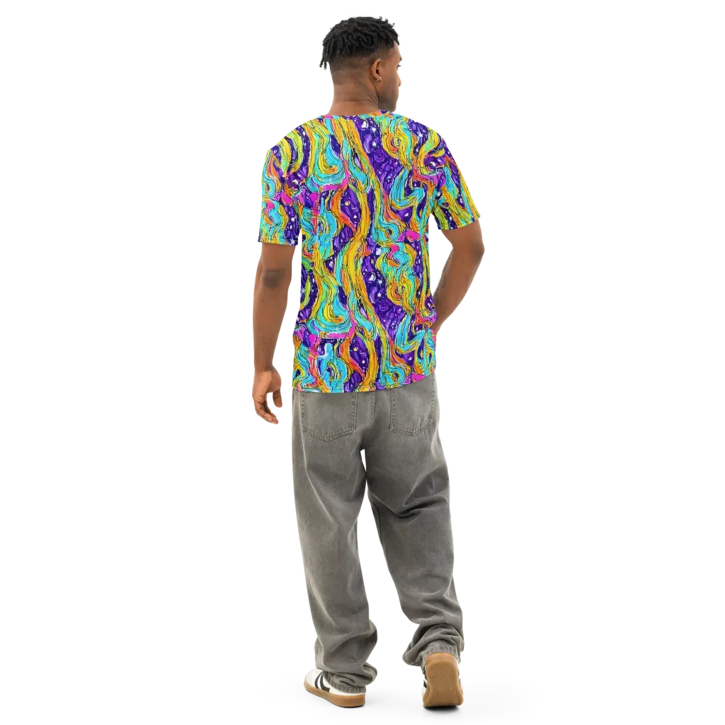 Radiant Frenzy on Men's Cotton Crew Neck T-Shirt — Back
