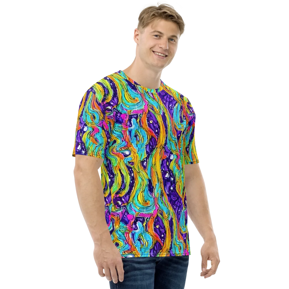 Radiant Frenzy on Men's Crew Neck T-Shirt — Right