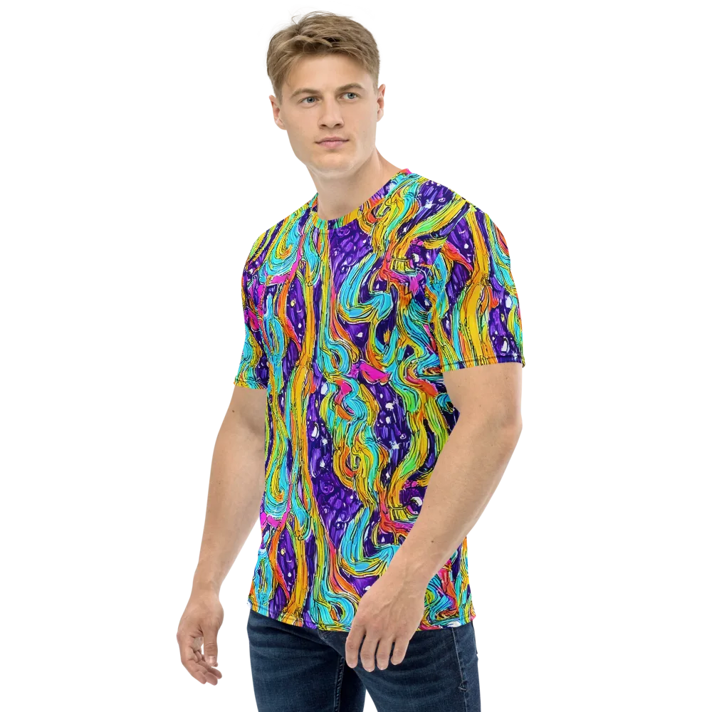 Radiant Frenzy on Men's Crew Neck T-Shirt — Left