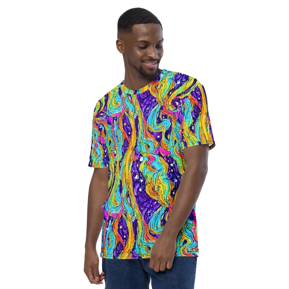 Radiant Frenzy on Men's Crew Neck T-Shirt — Left