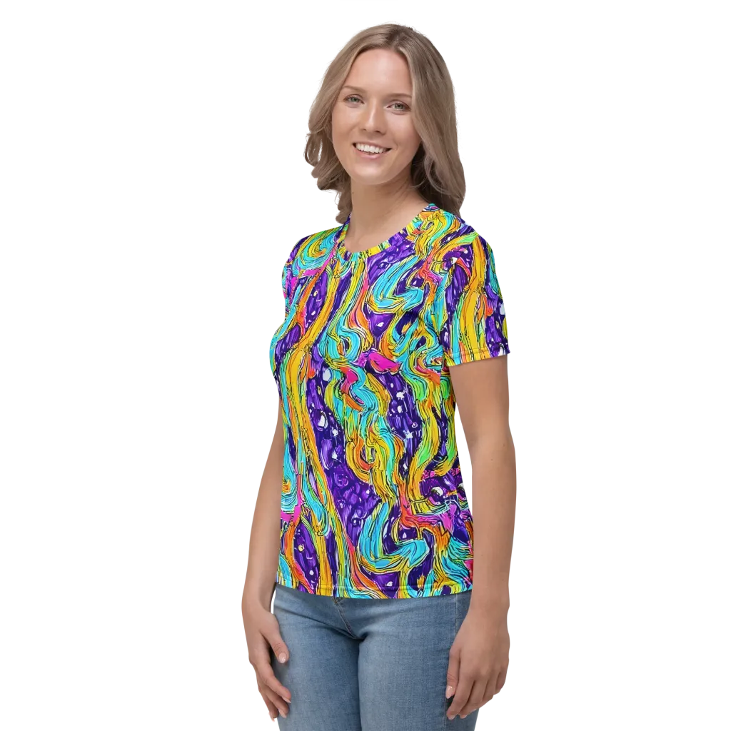 Radiant Frenzy on Women's Crew Neck T-Shirt — Left