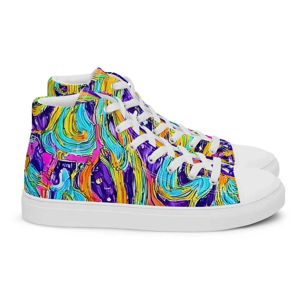 Radiant Frenzy on Women's High Top Canvas Shoes — Right