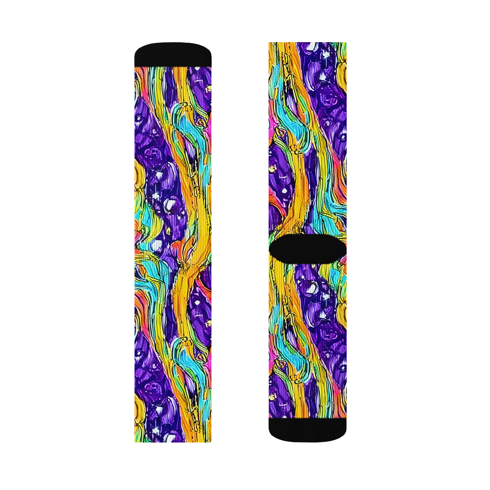 Radiant Frenzy on Socks — Left Sock
