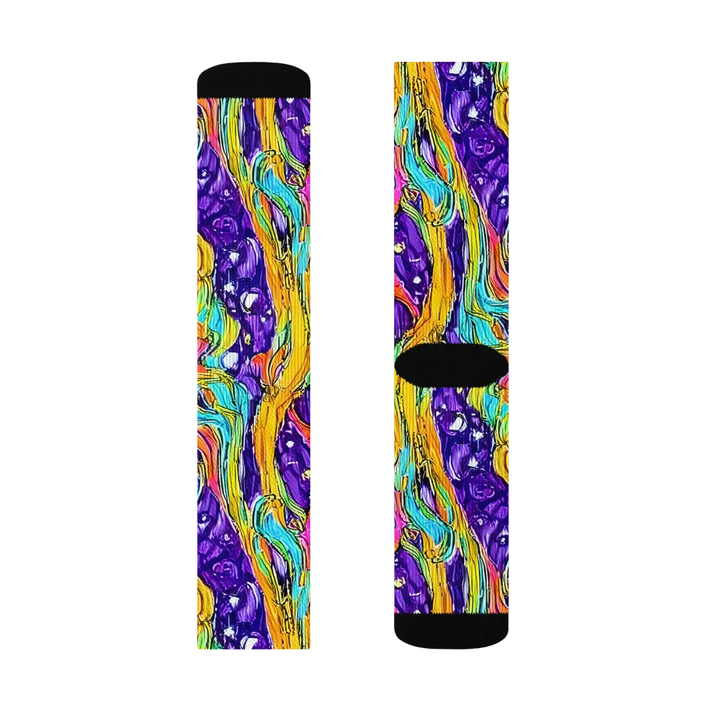 Radiant Frenzy on Socks — Right Sock