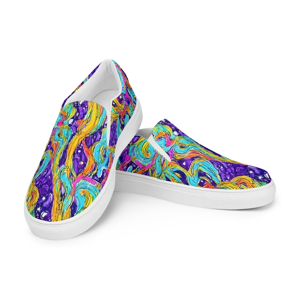 Radiant Frenzy on Women's Slip-On Canvas Shoes — Left Front
