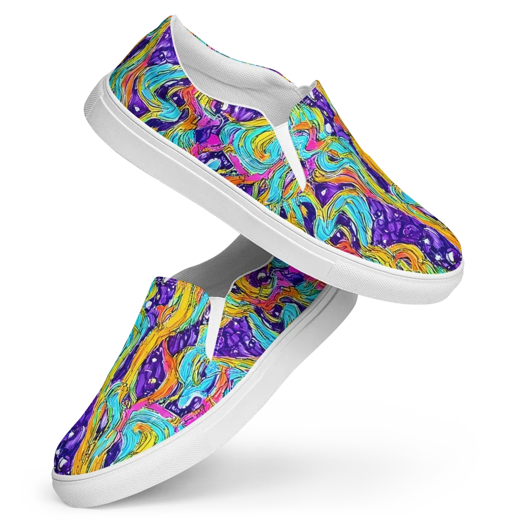 Radiant Frenzy on Women's Slip-On Canvas Shoes — Front