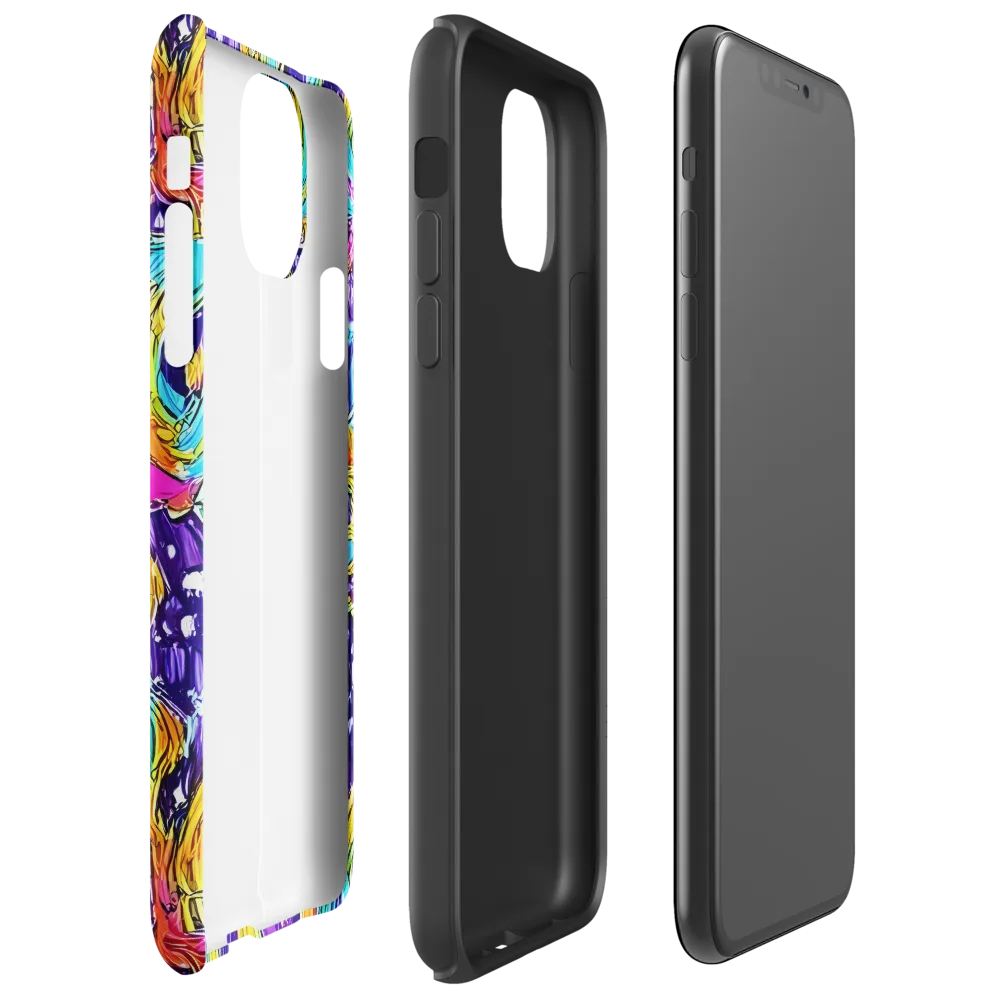 Radiant Frenzy on Tough Case for iPhone® — Right