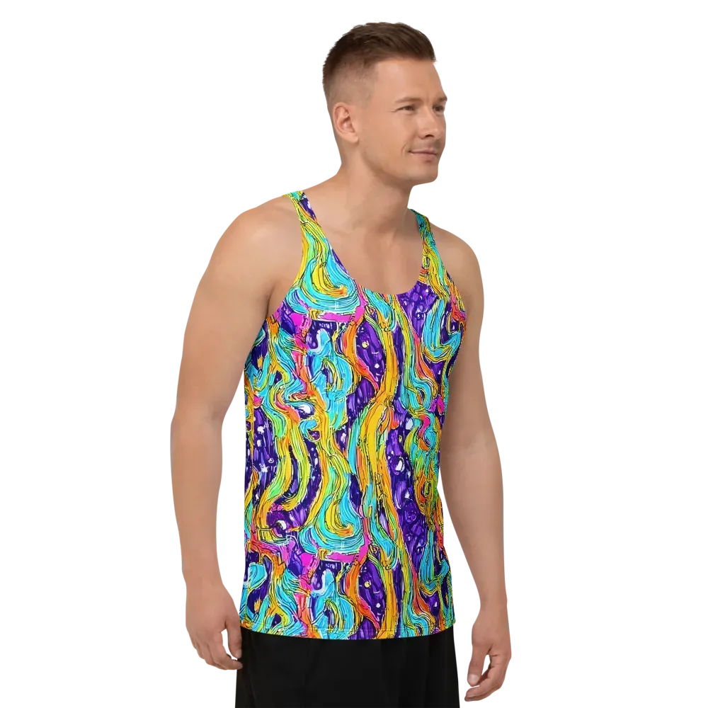 Radiant Frenzy on Men's Tank Top — Right Front