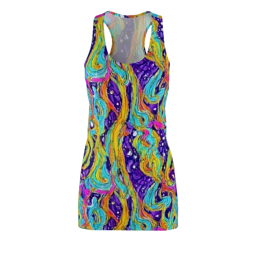 Radiant Frenzy on a Racerback Dress