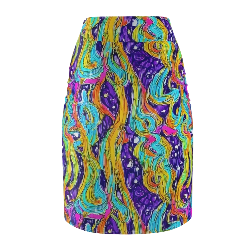 Radiant Frenzy on Pencil Skirt — Back