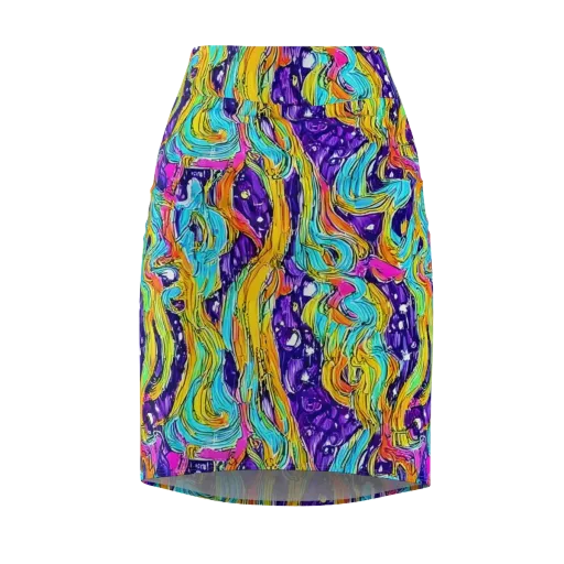Radiant Frenzy on a Pencil Skirt