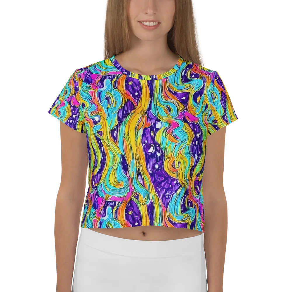 Radiant Frenzy on Crop Tee — Front