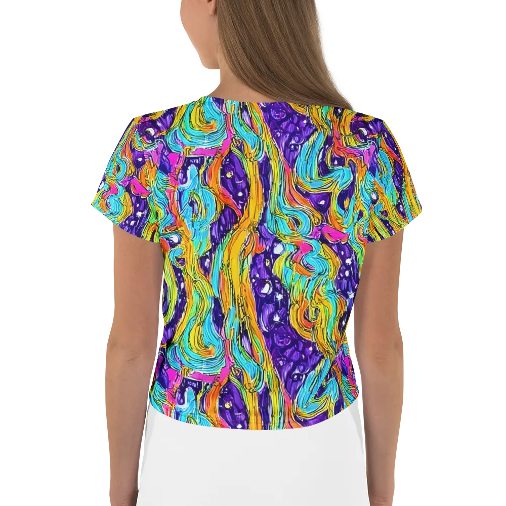 Radiant Frenzy on Crop Tee — Back