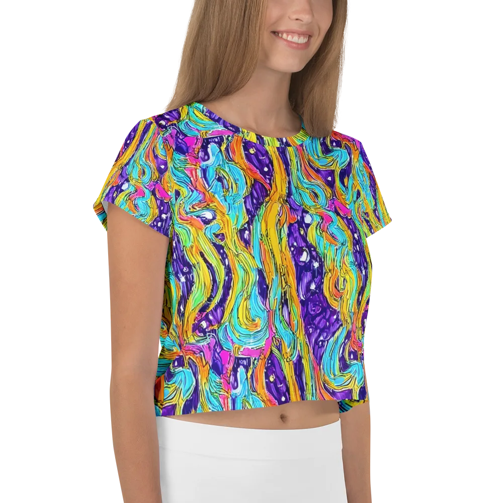 Radiant Frenzy on Crop Tee — Right