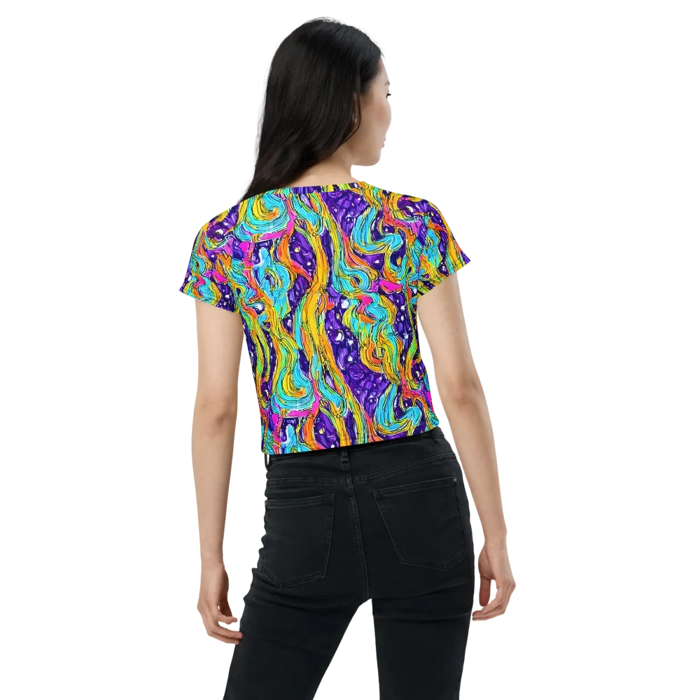 Radiant Frenzy on Crop Tee — Back