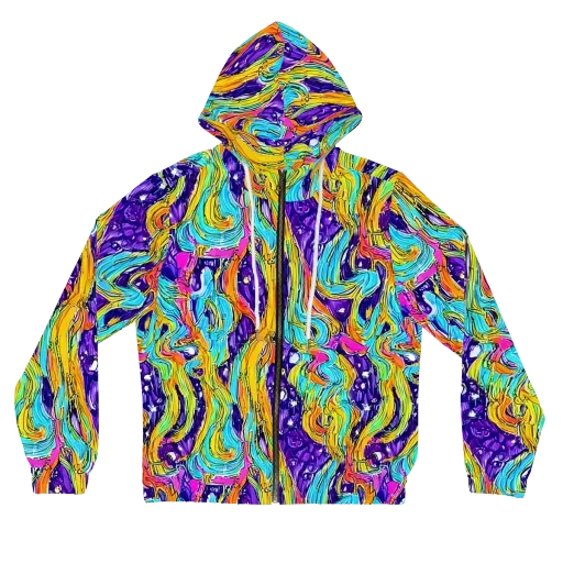 Radiant Frenzy on a Women's Full-Zip Hoodie