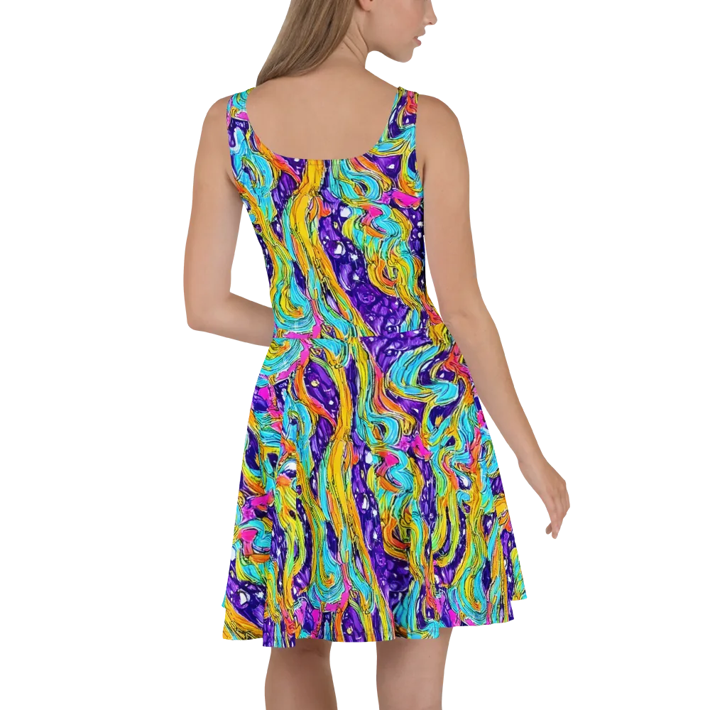 Radiant Frenzy on Skater Dress — Back
