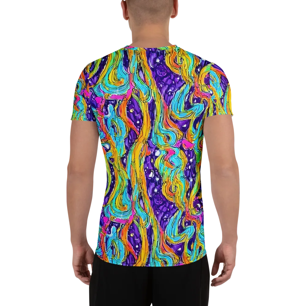 Radiant Frenzy on Men's Athletic T-Shirt — Back