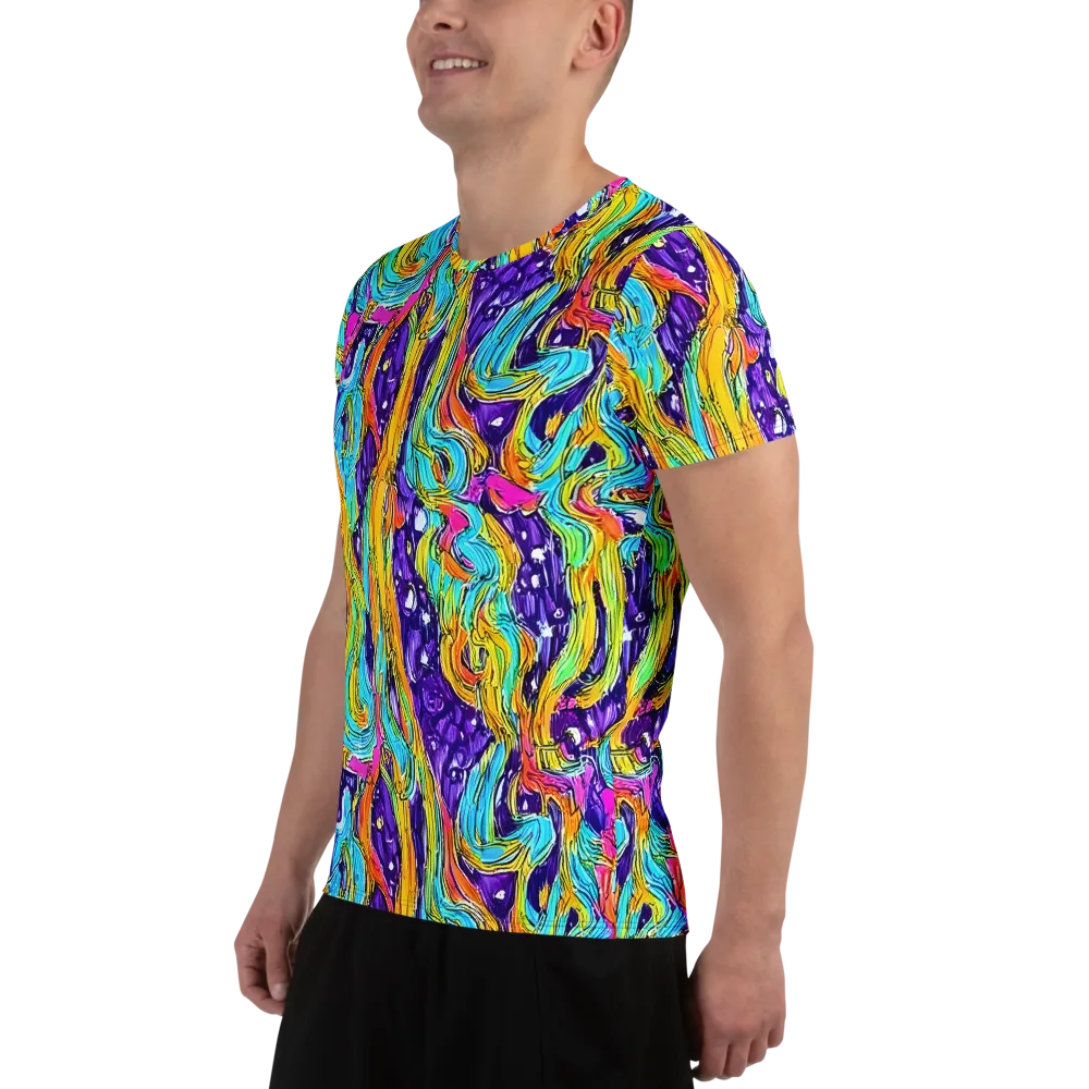 Radiant Frenzy on Men's Athletic T-Shirt — Left