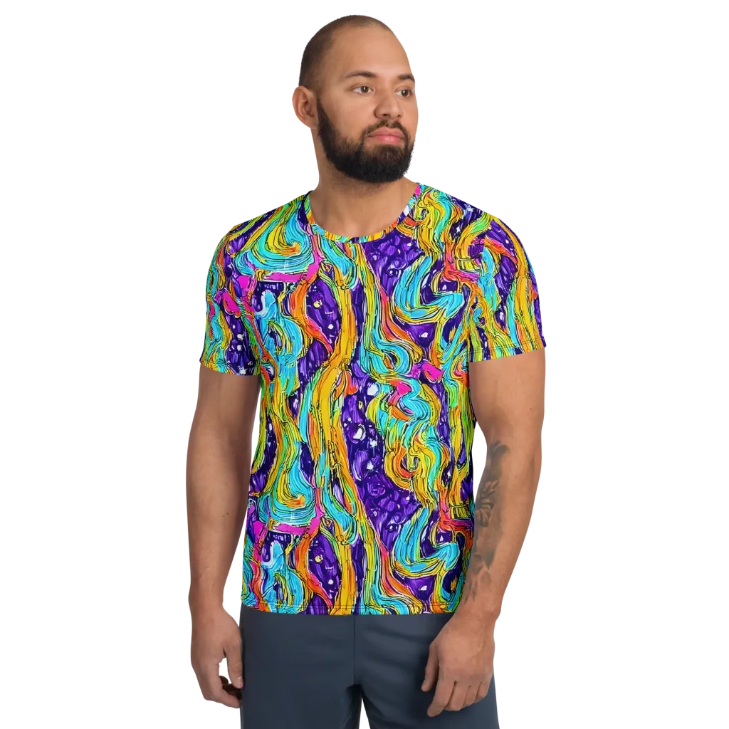 Radiant Frenzy on Men's Athletic T-Shirt — Front