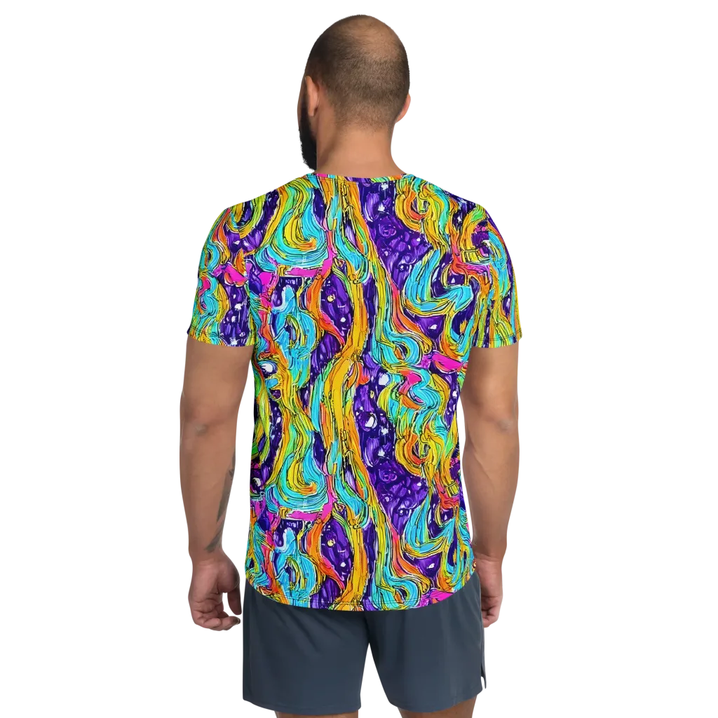 Radiant Frenzy on Men's Athletic T-Shirt — Back