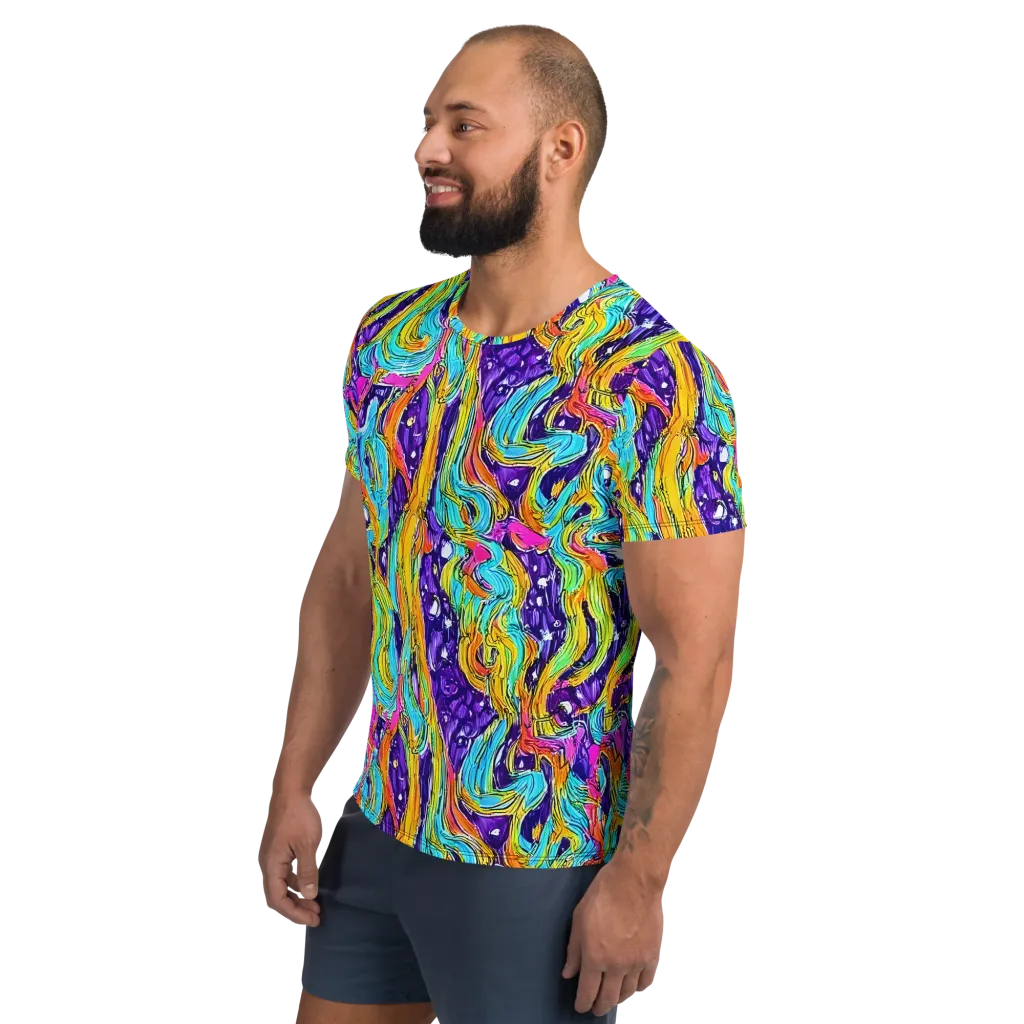 Radiant Frenzy on Men's Athletic T-Shirt — Left