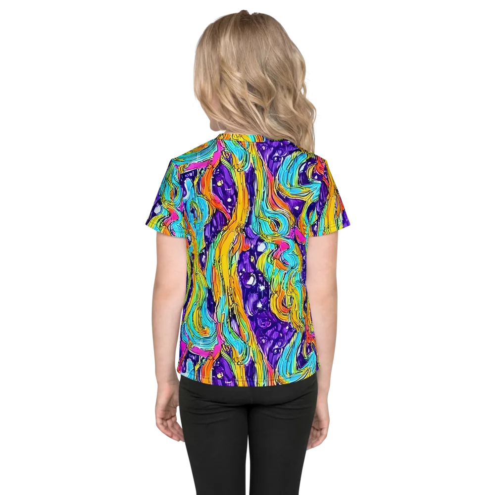 Radiant Frenzy on Kids Crew Neck T-Shirt — Back