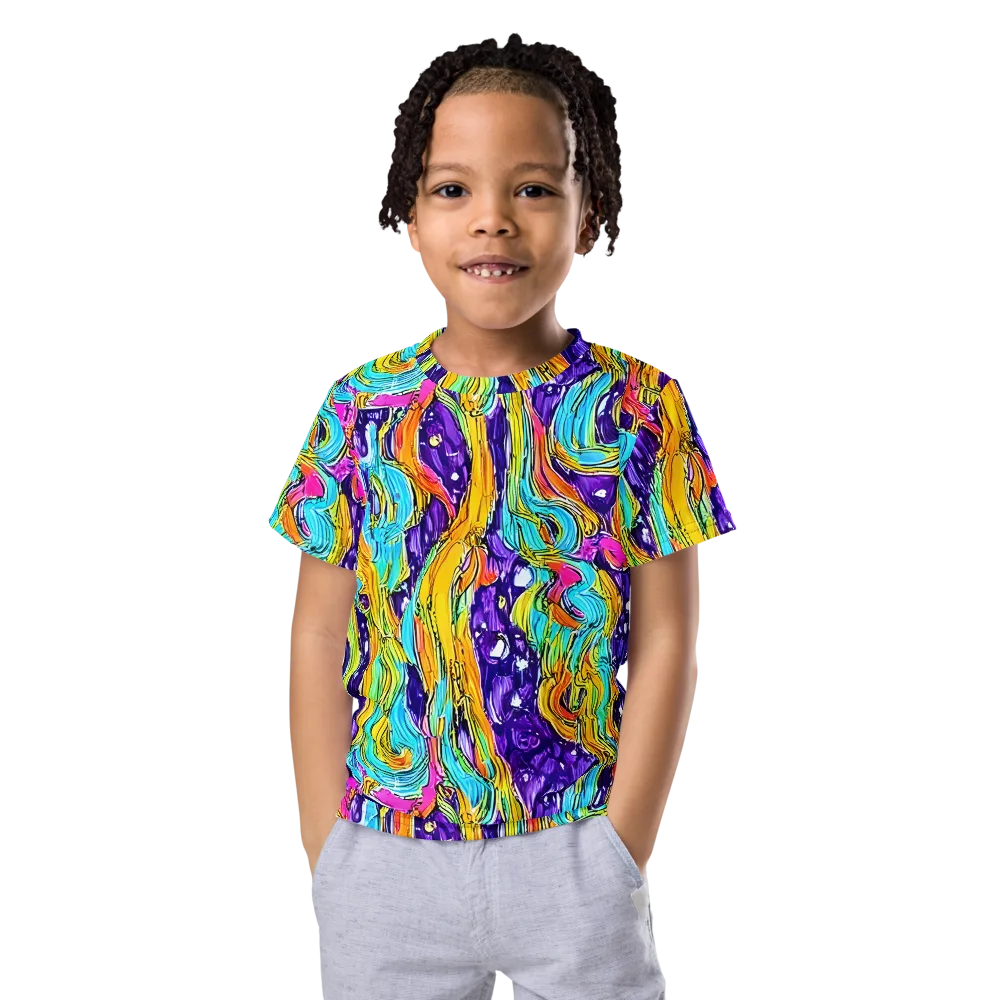 Radiant Frenzy on Kids Crew Neck T-Shirt — Front