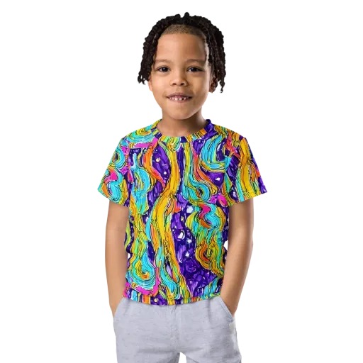 Radiant Frenzy on a Kids Crew Neck T-Shirt