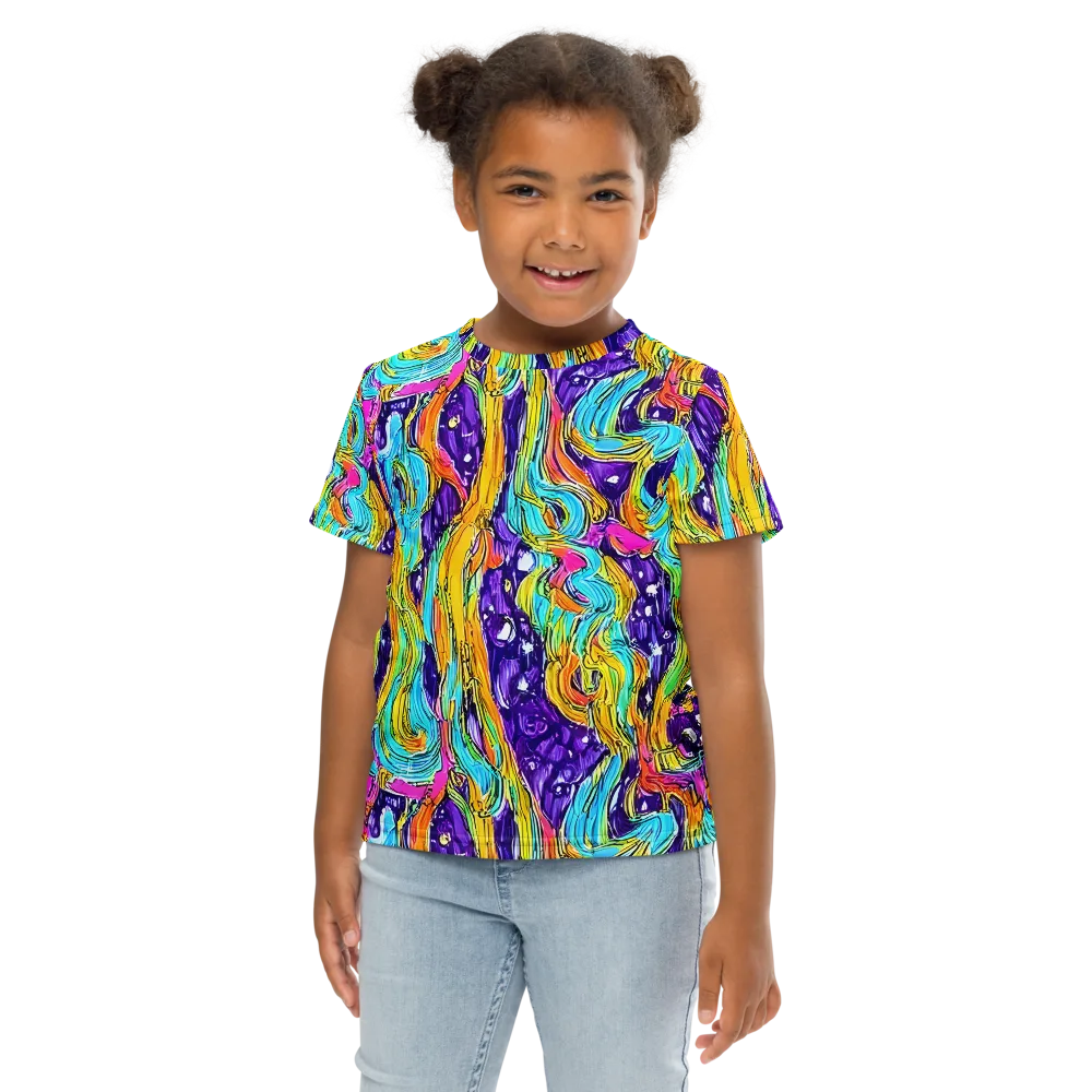 Radiant Frenzy on Kids Crew Neck T-Shirt — Front