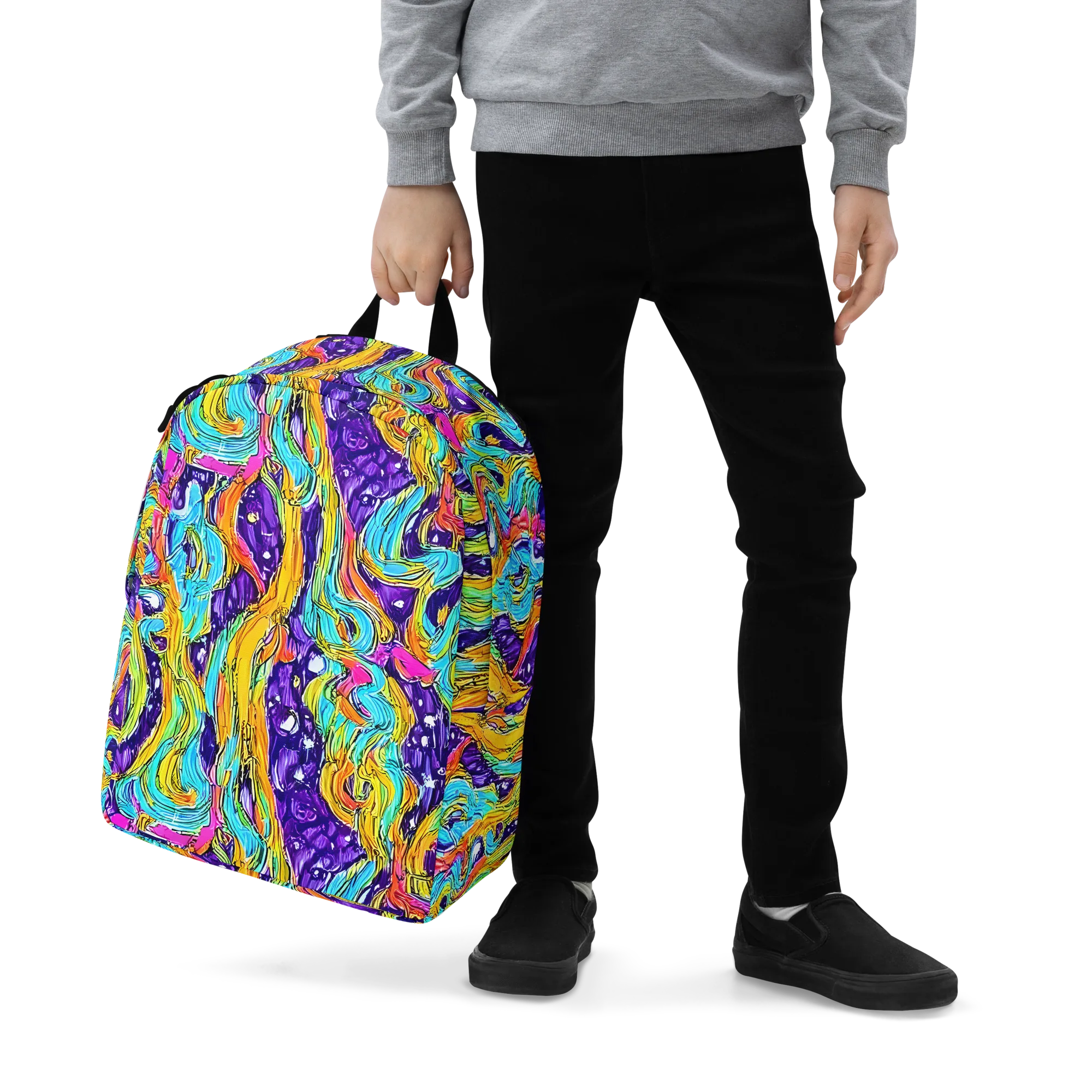 Radiant Frenzy on Minimalist Backpack — Zoomed-in