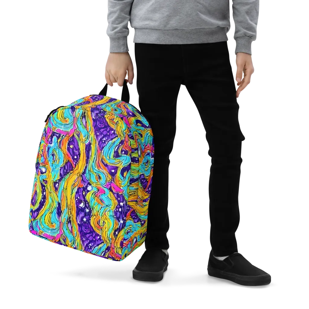 Radiant Frenzy on Minimalist Backpack — Zoomed-in