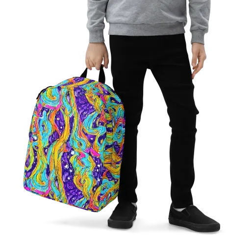 Radiant Frenzy on a Minimalist Backpack